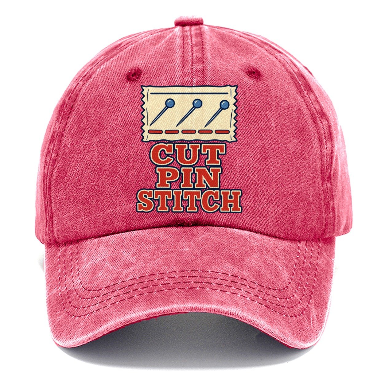 Cut Pin Stitch Sewing And Quilting Classic Cap – Pomegranate Blush
