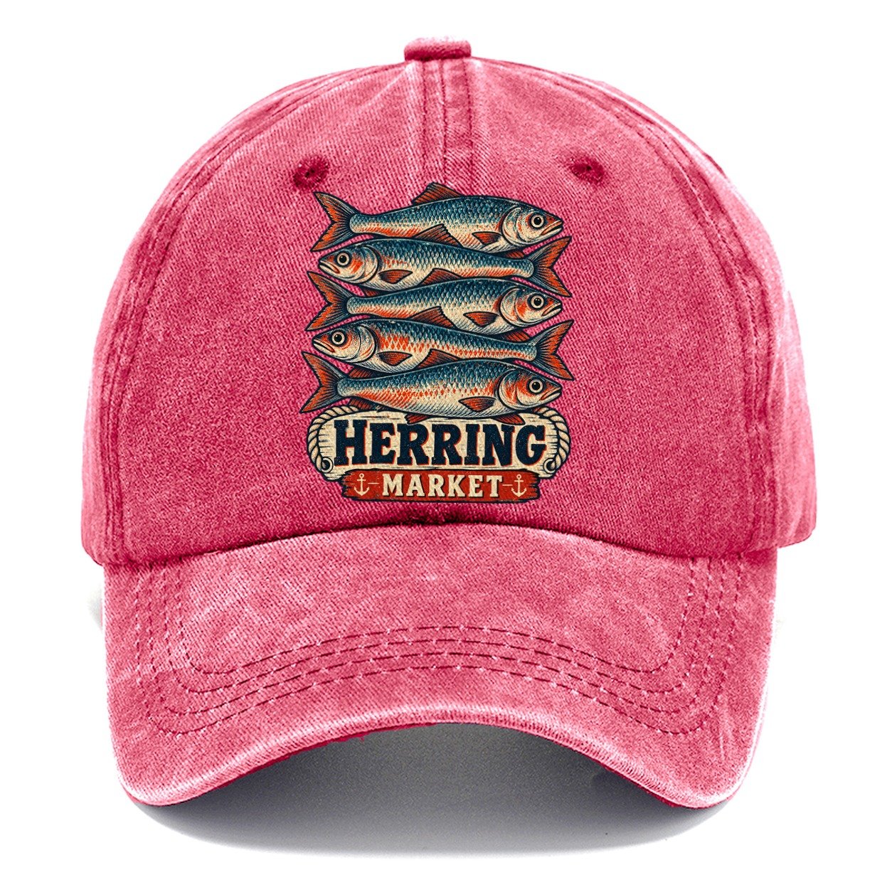 Herring Market Stack Fishing Club Classic Cap – Pomegranate Blush
