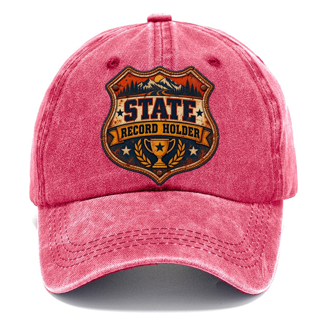 State Record Holder Shield Fishing Club Classic Cap – Pomegranate Blush