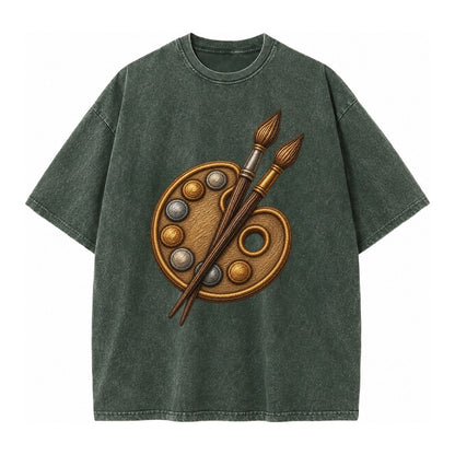 Artist Palette Vintage T-shirt – Forest Mist