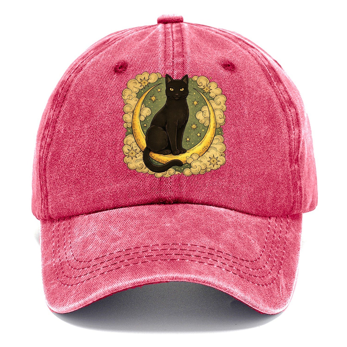 Crescent Black Cat Classic Cap – Pomegranate Blush