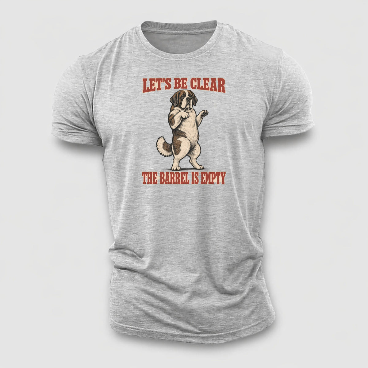 Saint Bernard Dog Declarations Cotton T-Shirt – Sport Grey