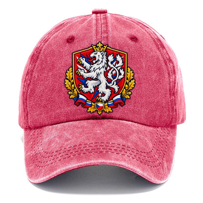 Czech Republic Heraldic Crest Country Logos Classic Cap – Pomegranate Blush