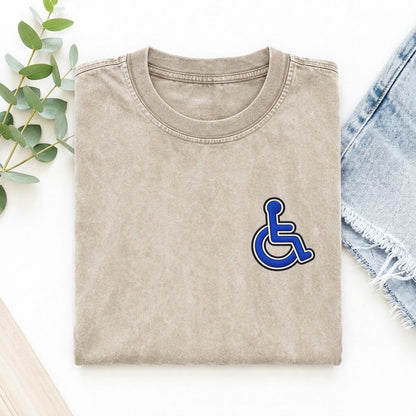 Wheelchair Access Left Chest Vintage T-shirt – Off White