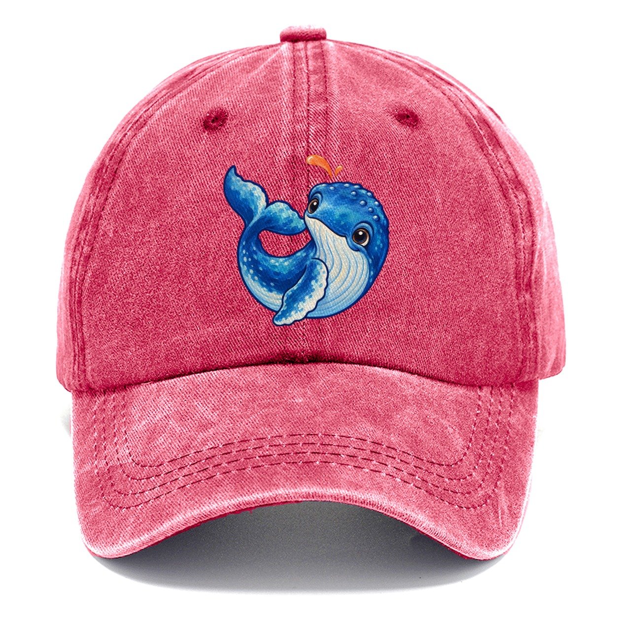Humpback Whale Tail Curl Sea Sprite Classic Cap – Pomegranate Blush