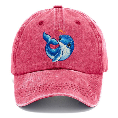 Humpback Whale Tail Curl Sea Sprite Classic Cap – Pomegranate Blush