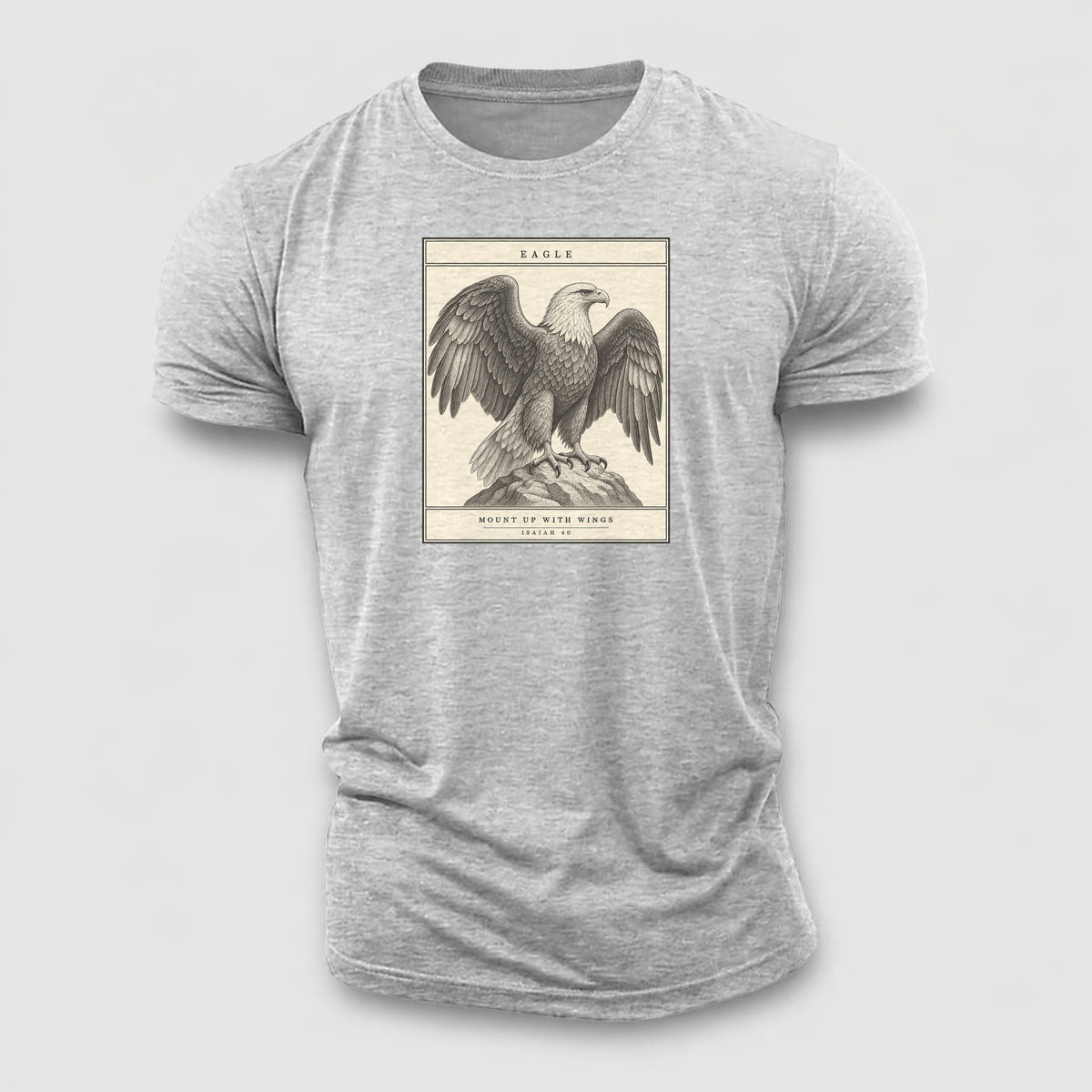 Eagle Specimen Plate Creature Canticle Cotton T-Shirt – Sport Grey