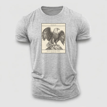 Eagle Specimen Plate Creature Canticle Cotton T-Shirt – Sport Grey