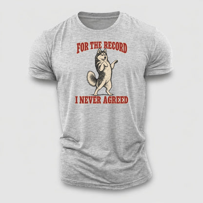 Siberian Husky Dog Declarations Cotton T-Shirt – Sport Grey