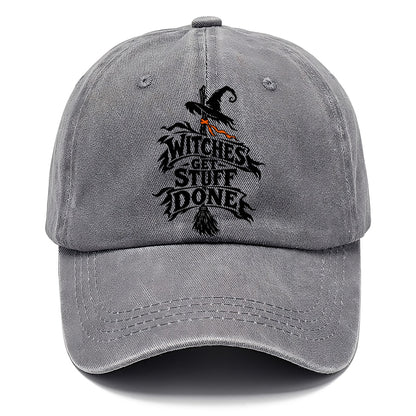 Witches Get Stuff Done Slogan Witch Magic Classic Cap – Urban Haze