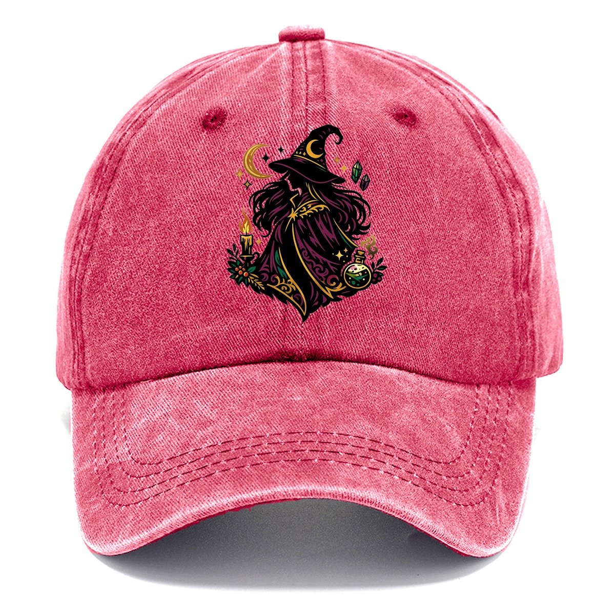 Elegant Witch Moon Crystals Classic Cap – Pomegranate Blush