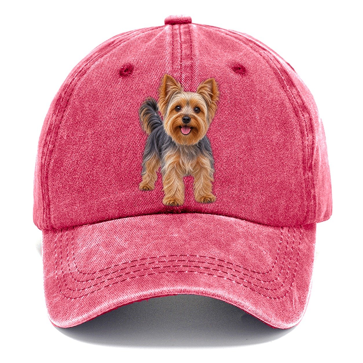 Yorkshire Terrier Standing Top Breeds Classic Cap – Pomegranate Blush
