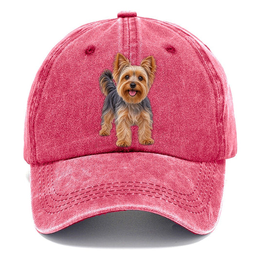 Yorkshire Terrier Standing Top Breeds Classic Cap – Pomegranate Blush