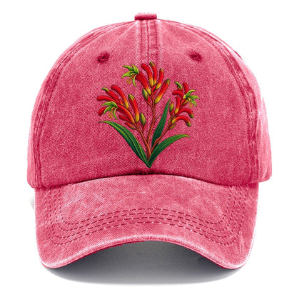 Western Australia Red And Green Kangaroo Paw Australia Cultural Icons Classic Cap – Pomegranate Blush
