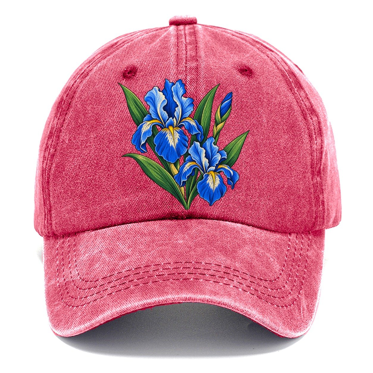 Quebec Blue Flag Iris Canada Cultural Icons Classic Cap – Pomegranate Blush