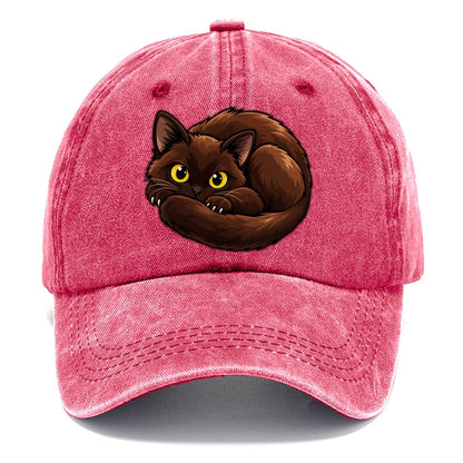 Burmese Curled Peeking Cats Classic Cap – Pomegranate Blush