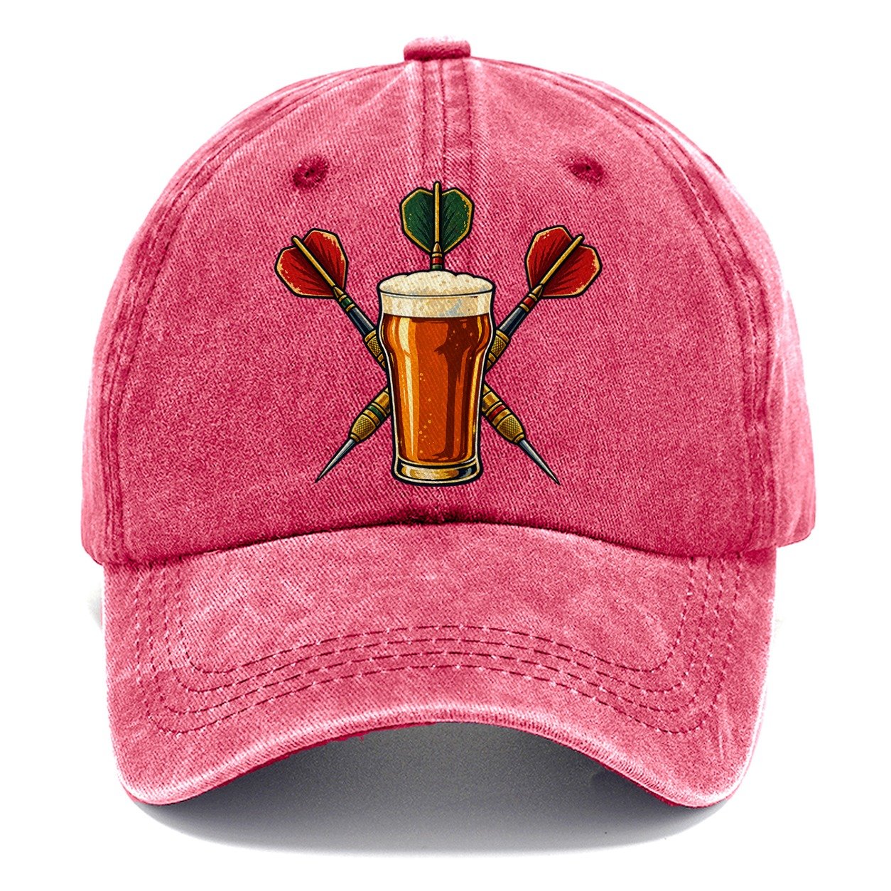 Pub Darts And Unbranded Pint Uk Culture Heritage Classic Cap – Pomegranate Blush