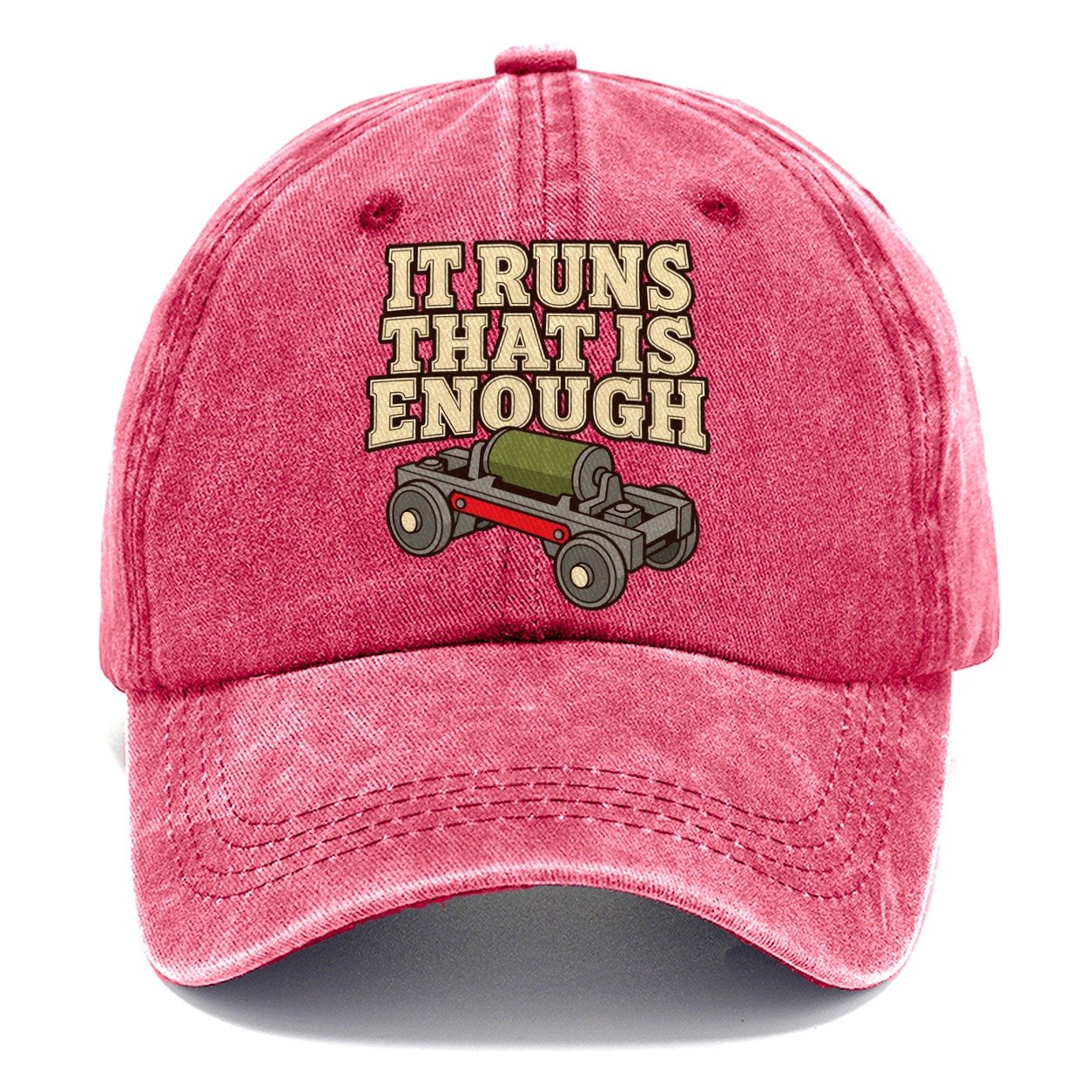 It Runs That Is Enough Model Railways Classic Cap – Pomegranate Blush