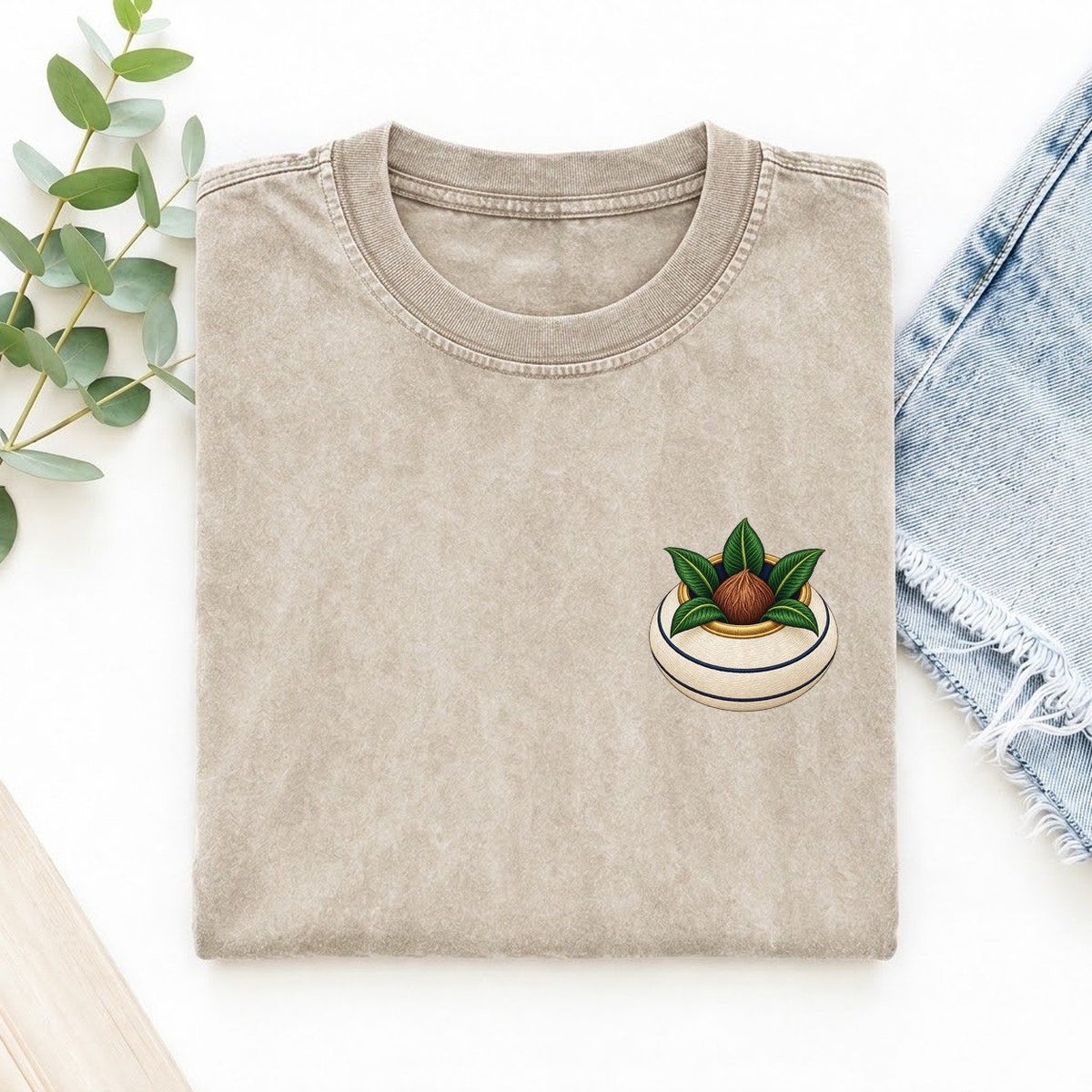 Kalash Coconut Crown Left Chest Vintage T-shirt – Off White