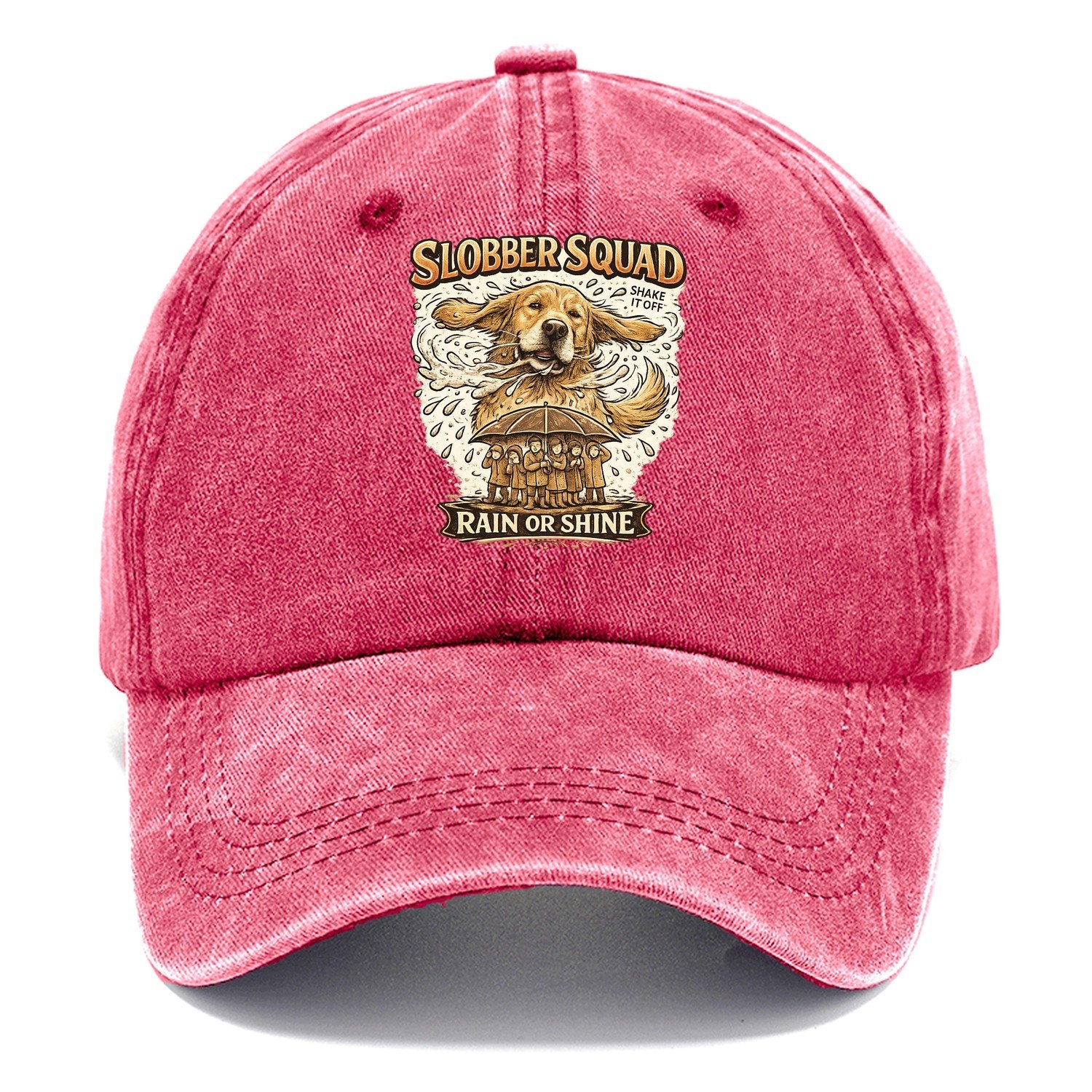 Golden Retriever Slobber Squad Classic Cap – Pomegranate Blush
