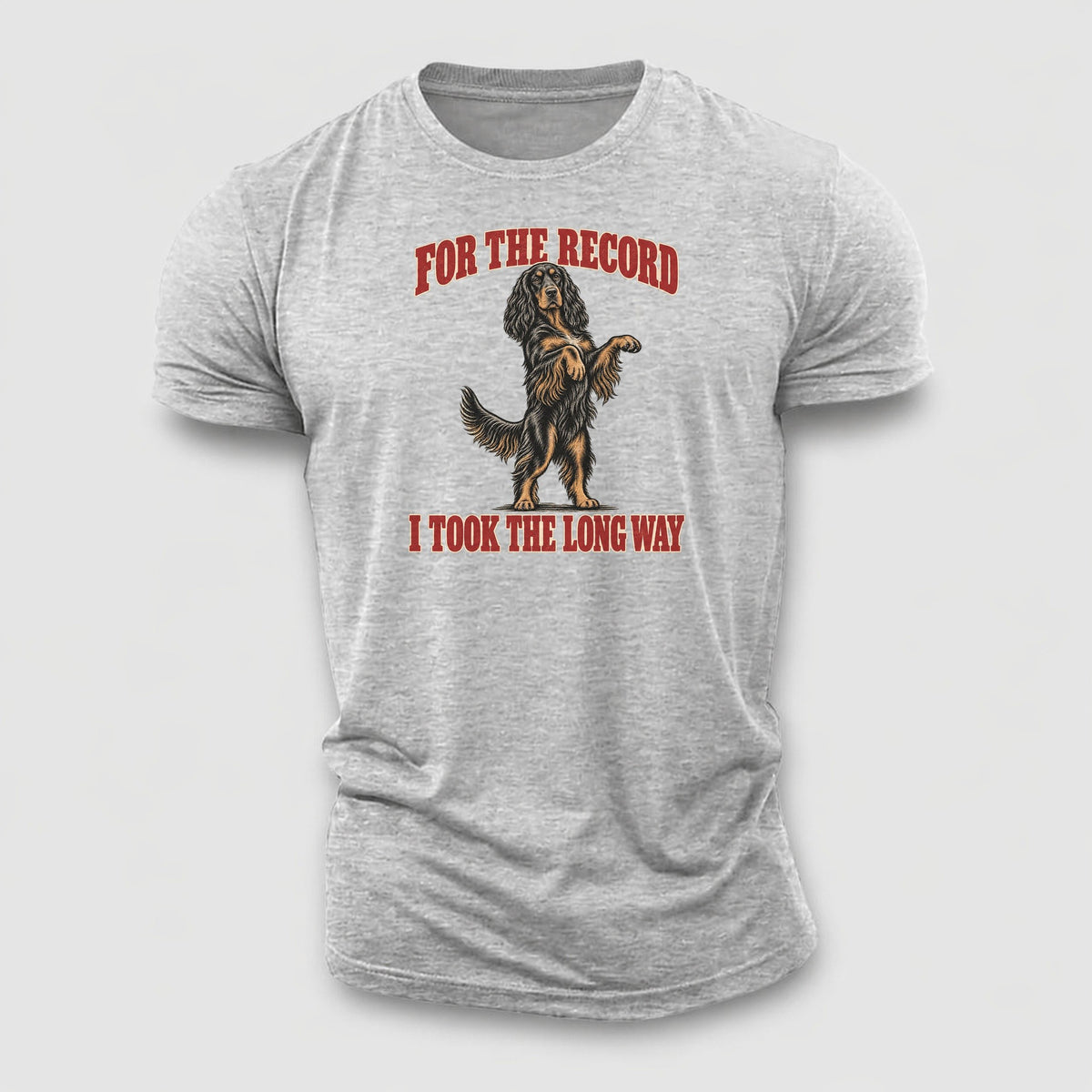 Gordon Setter Dog Declarations Cotton T-Shirt – Sport Grey