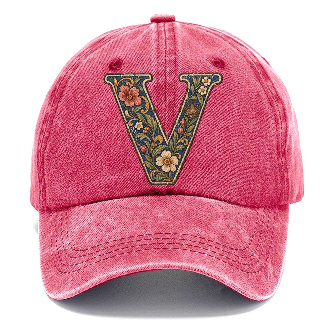 Wildflower V Monogram Classic Cap – Pomegranate Blush