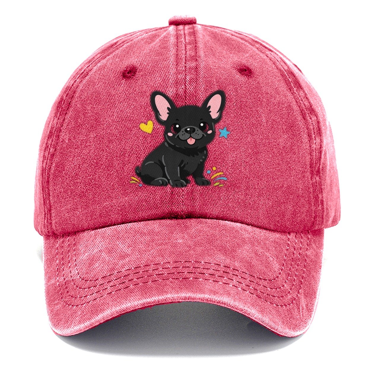 French Bulldog Classic Cap – Pomegranate Blush