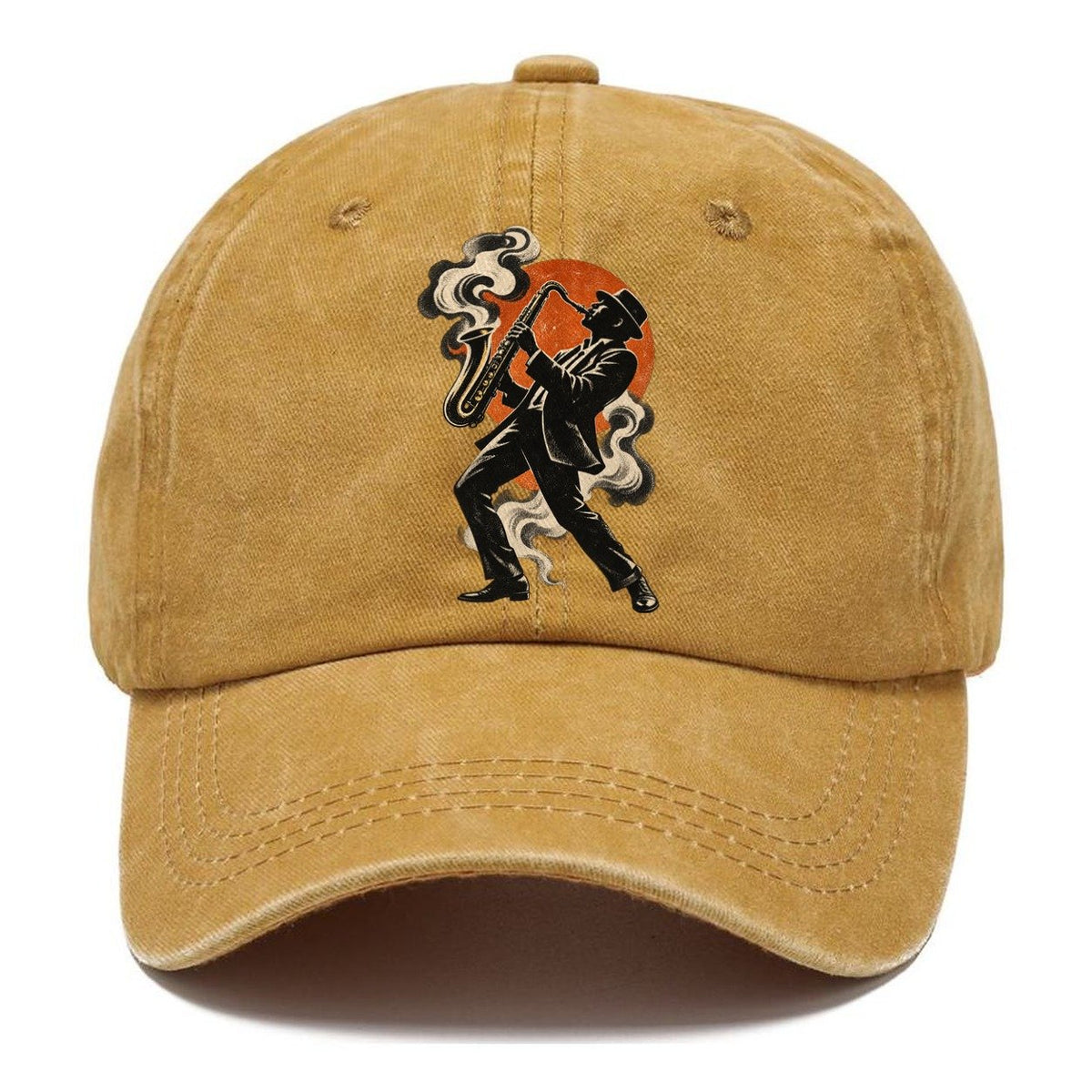 Saxophone Player in Red Moonlight Classic Cap – Golden Harvest