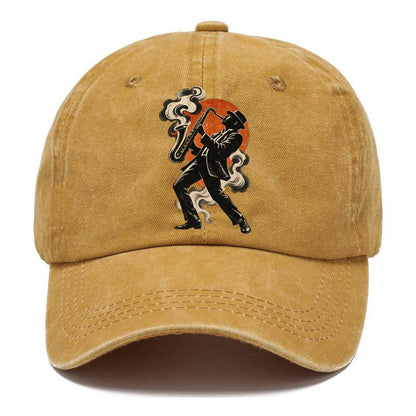 Saxophone Player in Red Moonlight Classic Cap – Golden Harvest
