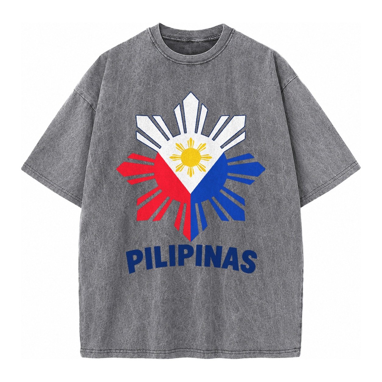Philippines Sun Stars Vintage T-shirt – Grey