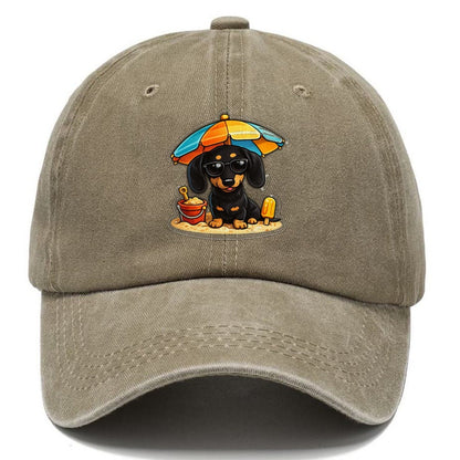 Dachshund Beach Classic Cap – Warm Sand