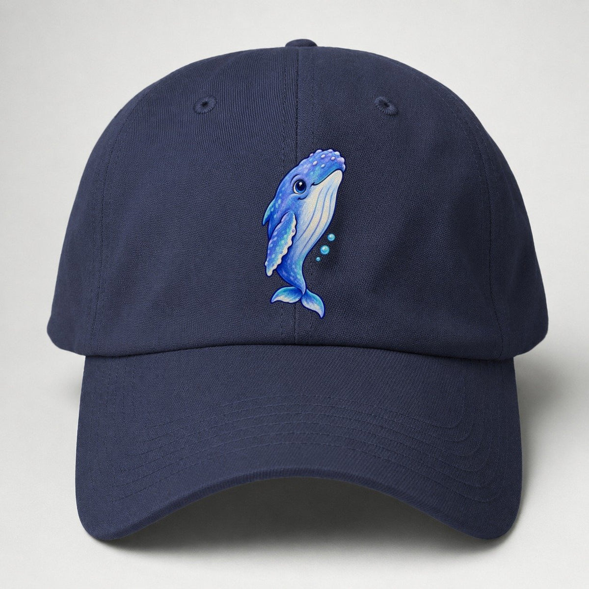 Humpback Whale Gentle Rise Sea Sprite Baseball Cap – Twilight Navy
