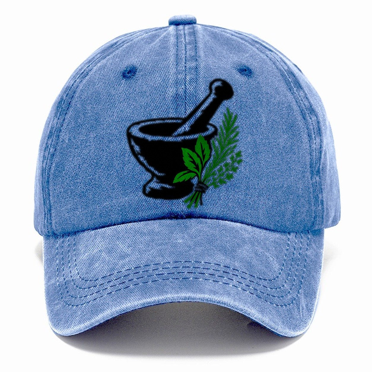 Mortar And Pestle With Herbs Witch Magic Classic Cap – Summer Sky