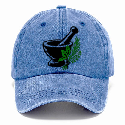 Mortar And Pestle With Herbs Witch Magic Classic Cap – Summer Sky