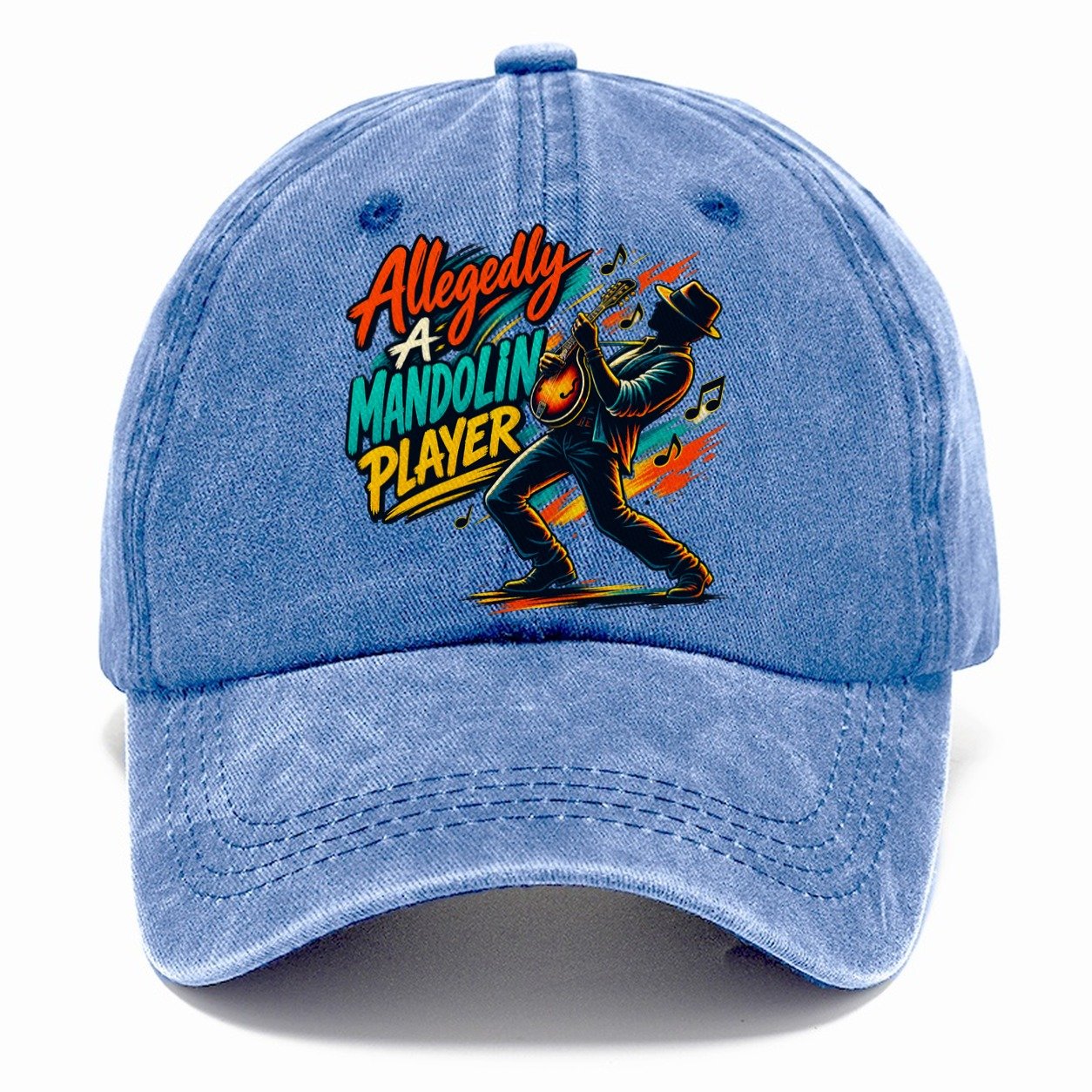 Allegedly A Mandolin Player Music Instruments Classic Cap – Summer Sky