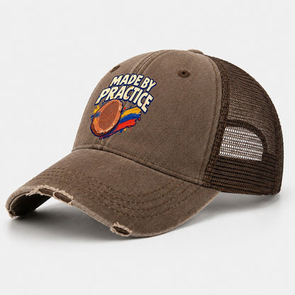 Made By Practice Clay Color Makers Washed Trucker Hat – Coffee