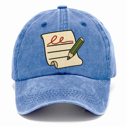 Signature Line And Pencil Geocaching Classic Cap – Summer Sky