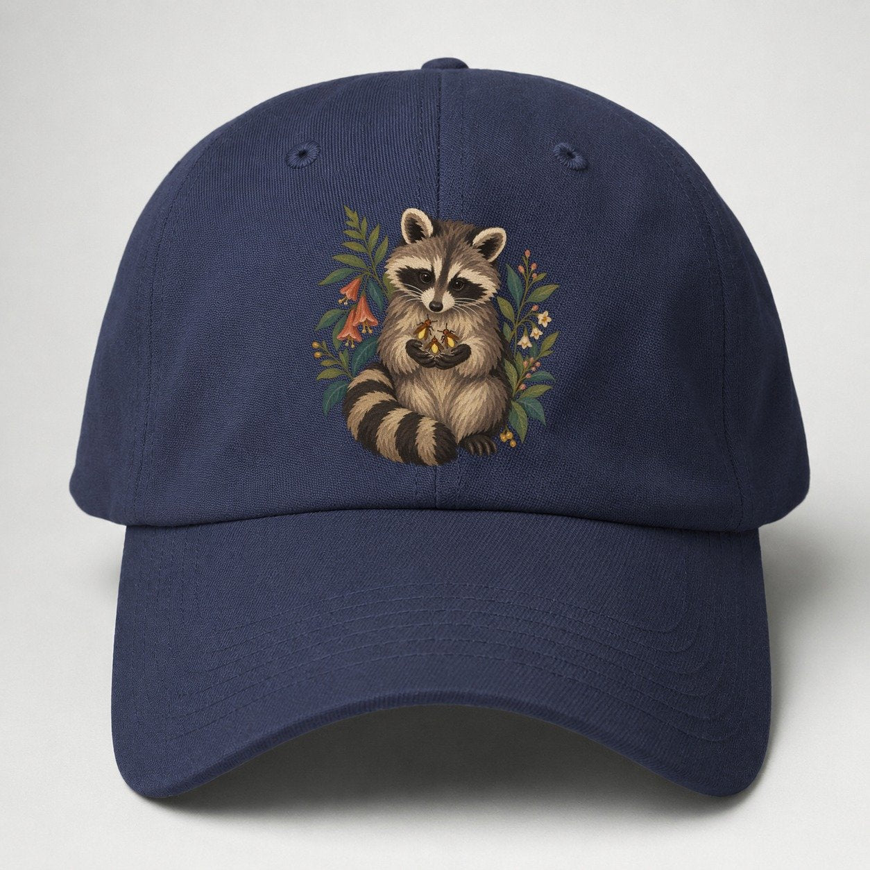 Raccoon Firefly Bowl Gentle Wild Baseball Cap – Twilight Navy