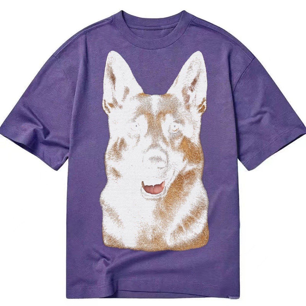 German Shepherd Portrait Classic T-shirt – Purple