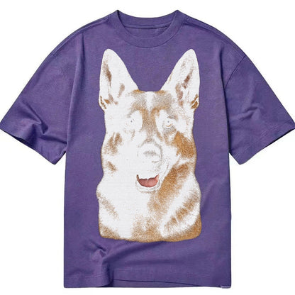 German Shepherd Portrait Classic T-shirt – Purple