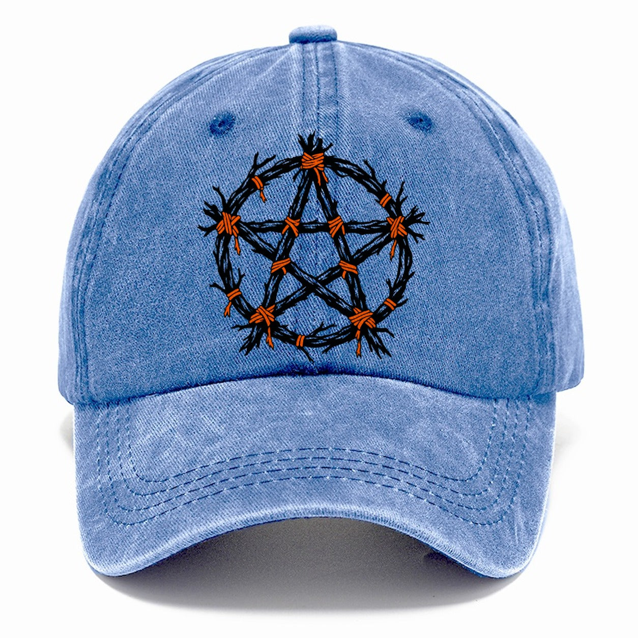 Twig Bound Pentacle Witch Magic Classic Cap – Summer Sky