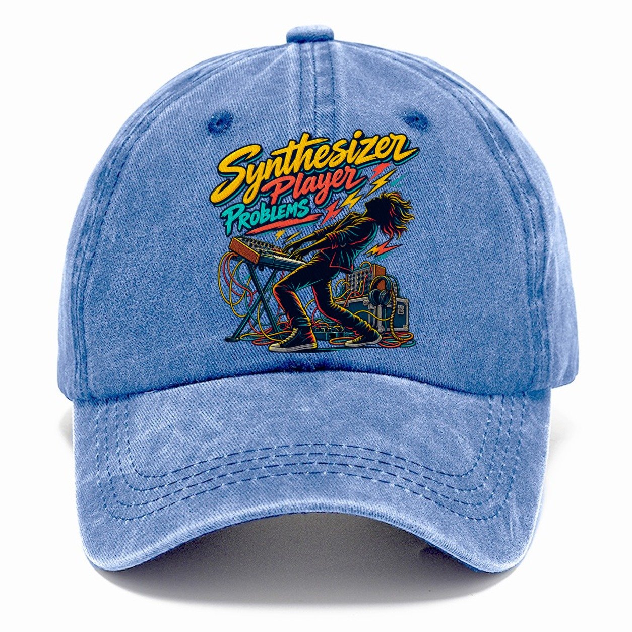 Synthesizer Player Problems Music Instruments Classic Cap – Summer Sky