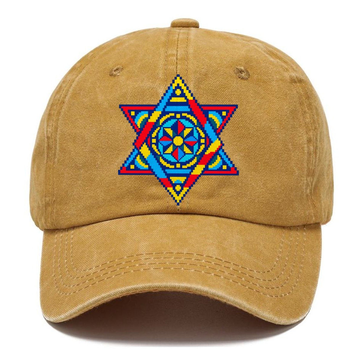 Pixel Art Star of David Classic Cap – Golden Harvest