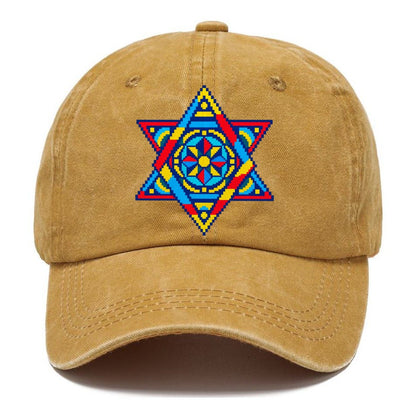 Pixel Art Star of David Classic Cap – Golden Harvest