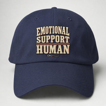 Emotional Support Human American Wit Baseball Cap – Twilight Navy