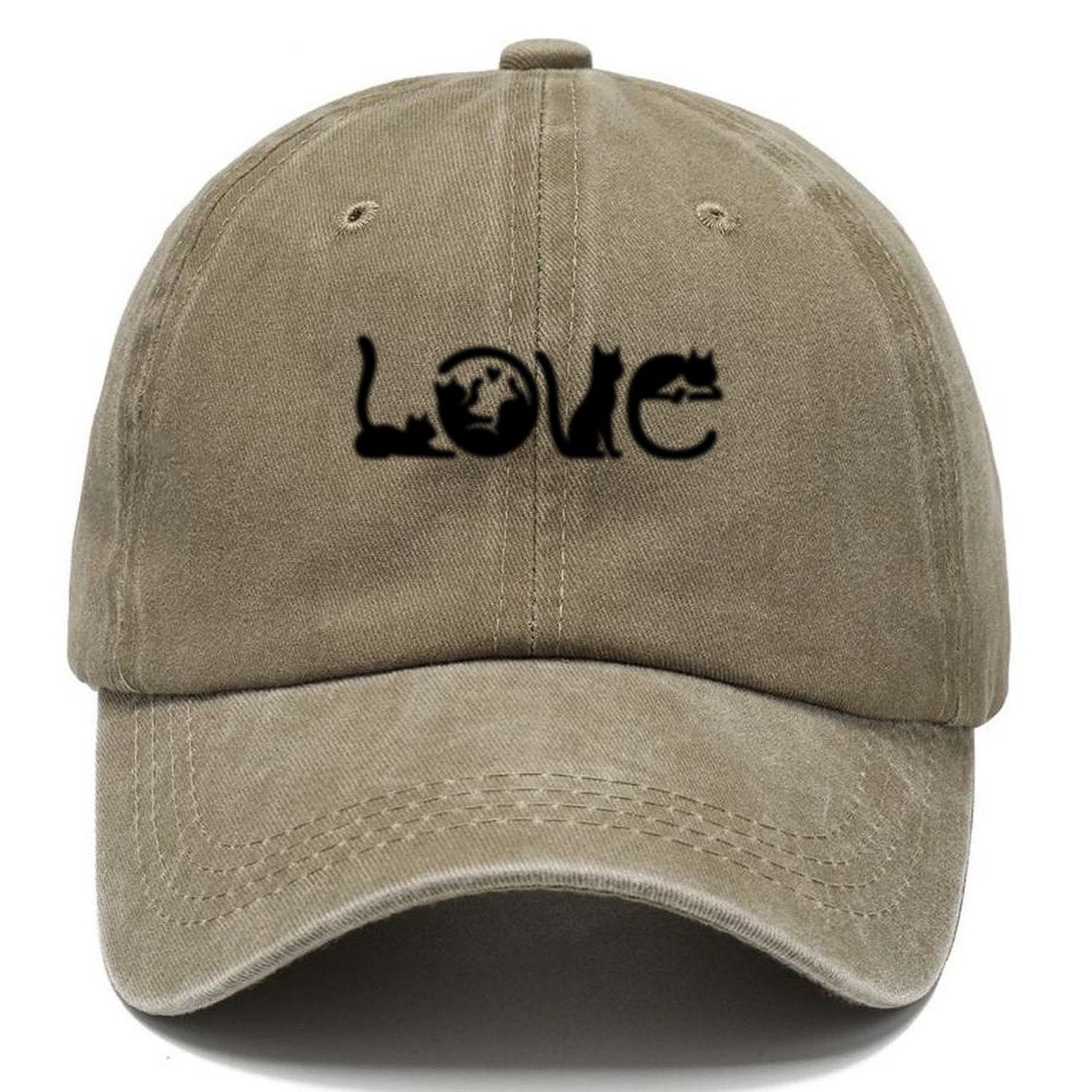 Black Cat Love Classic Cap – Warm Sand
