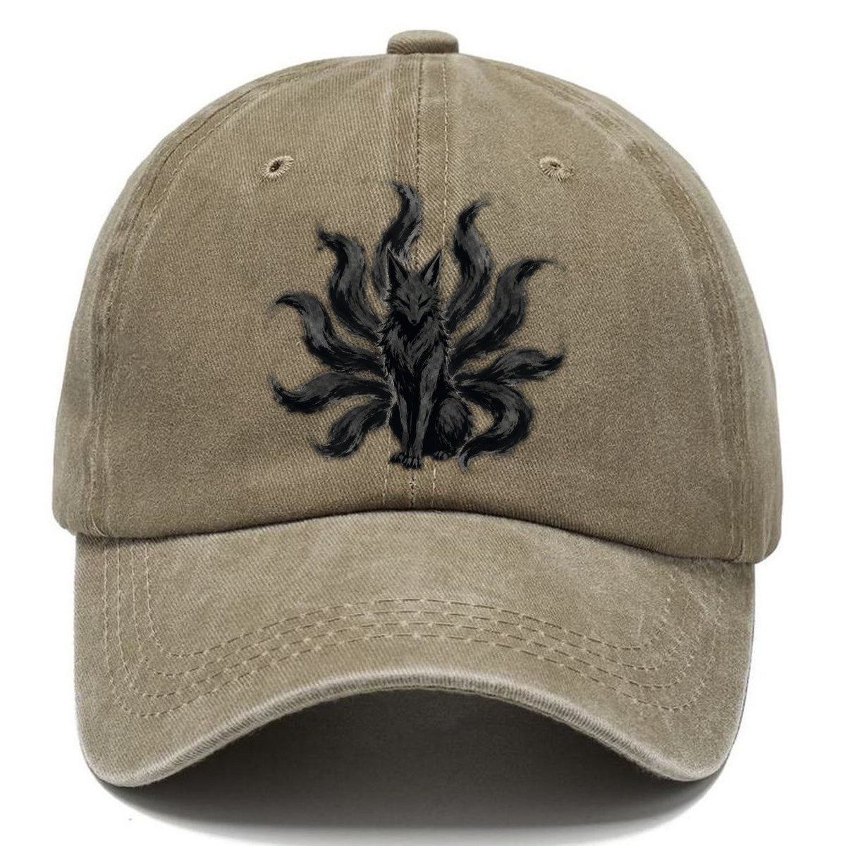 Kitsune Gestural Markings Classic Cap – Warm Sand