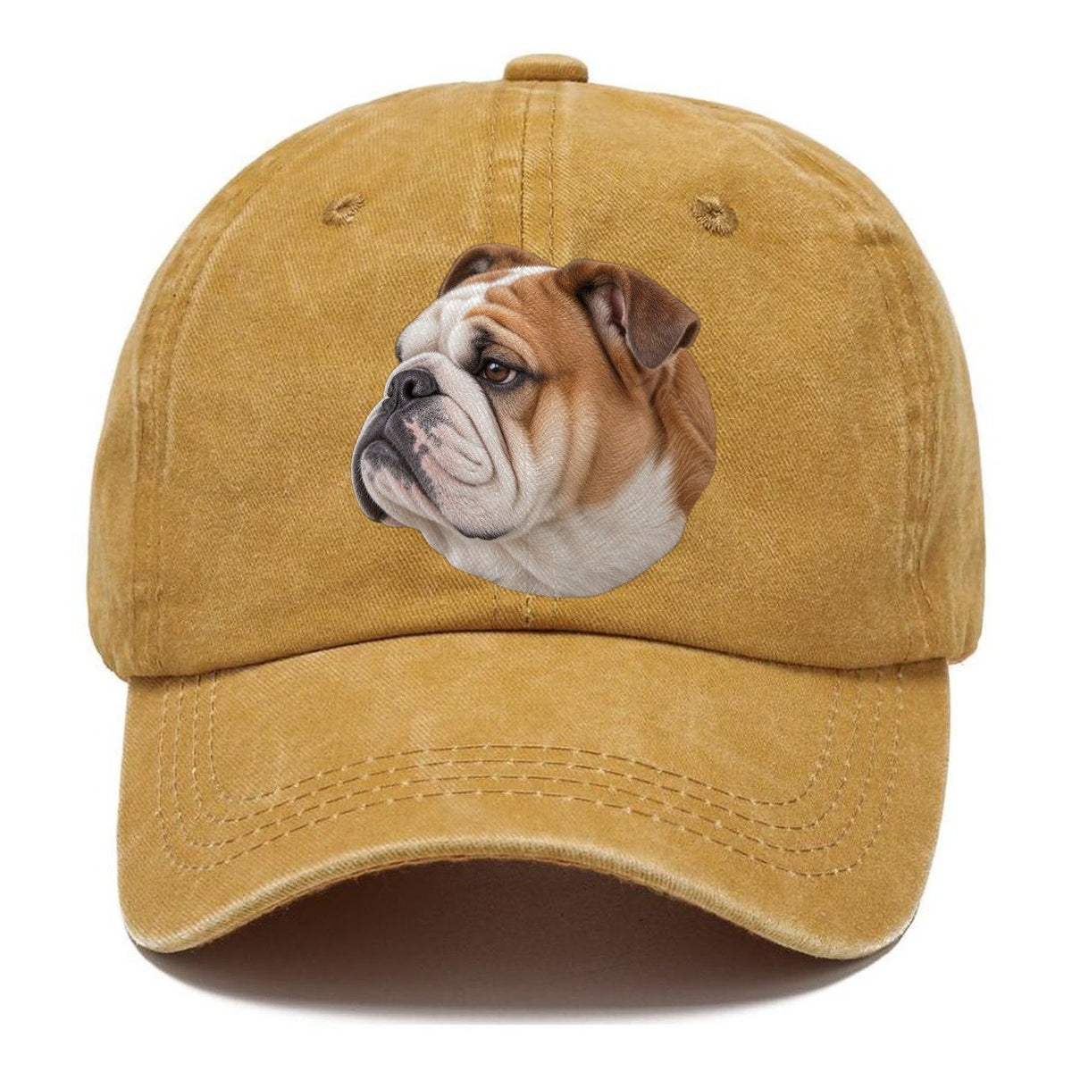 Bulldog Serious Side Profile Character Club Classic Cap – Golden Harvest