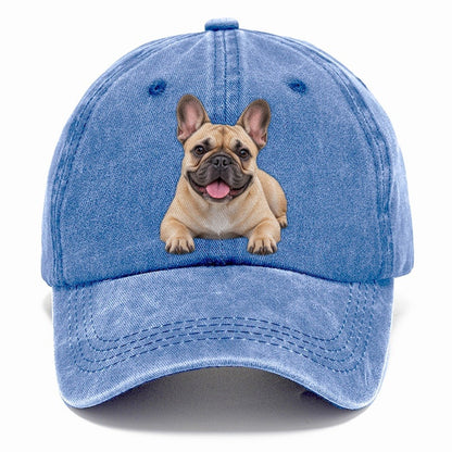 French Bulldog Lying Down Top Breeds Classic Cap – Summer Sky
