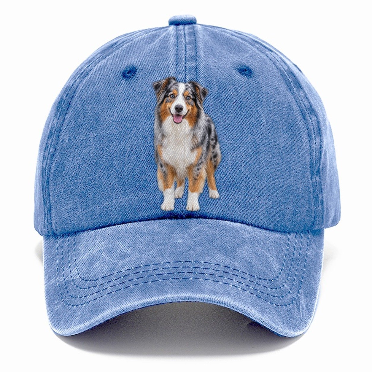 Australian Shepherd Standing Top Breeds Classic Cap – Summer Sky